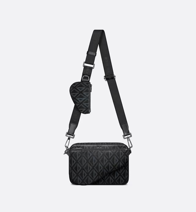 Túi Dior Saddle Triple Pouch Black Cd Diamond Canvas