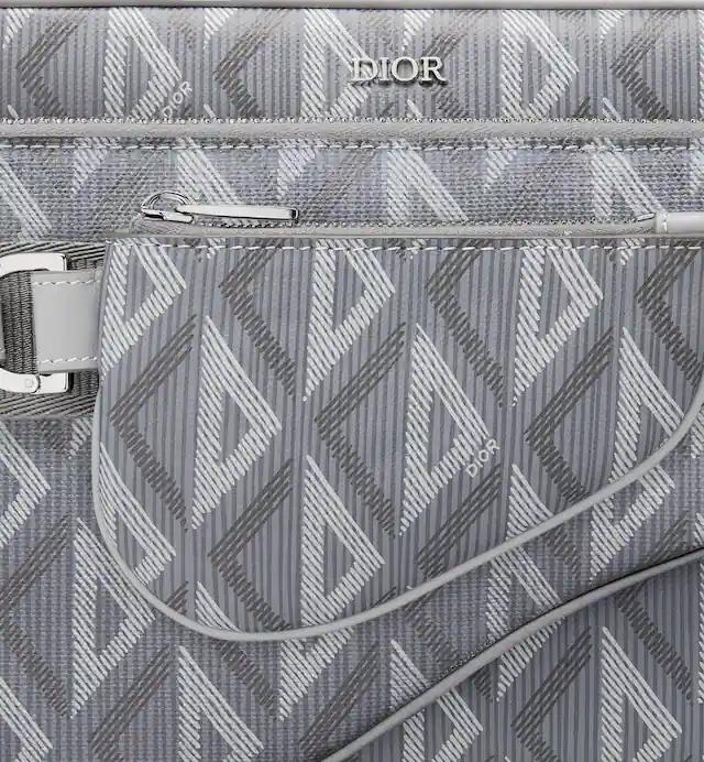 Túi Dior Saddle Triple Pouch Gray Cd Diamond Canvas