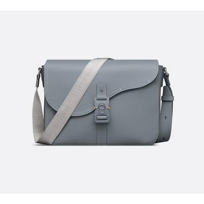 Túi Dior Saddle Messenger Bag Gray Grained Calfskin