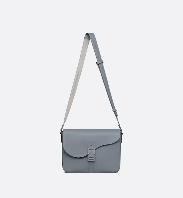 Túi Dior Saddle Messenger Bag Gray Grained Calfskin