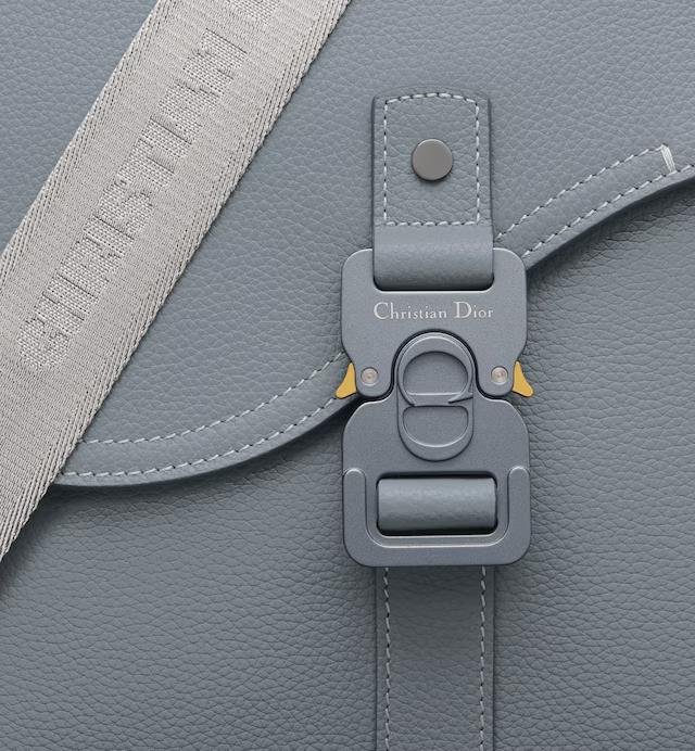 Túi Dior Saddle Messenger Bag Gray Grained Calfskin