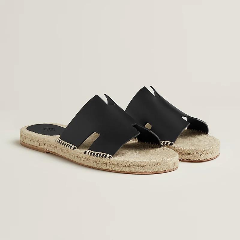 Giày Hermes Antigua Espadrille Nam Đen Be