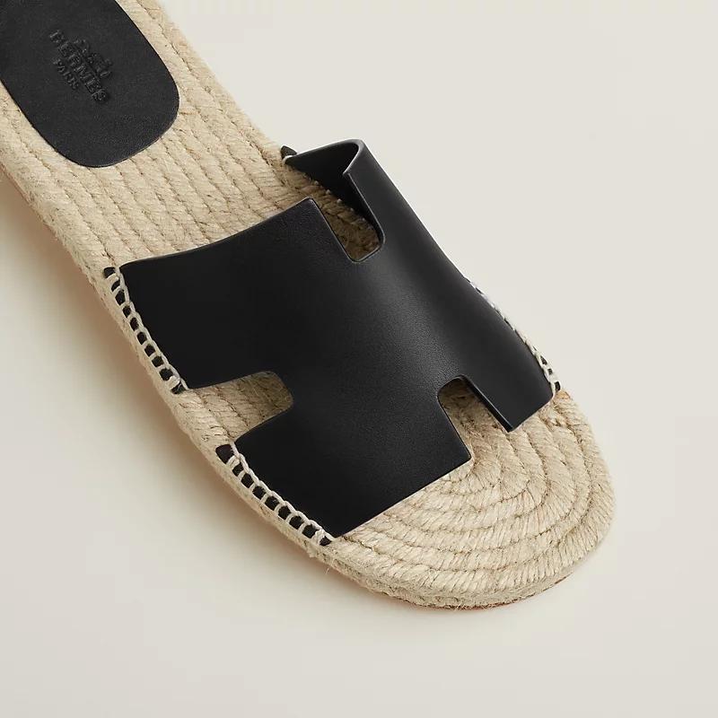 Giày Hermes Antigua Espadrille Nam Đen Be