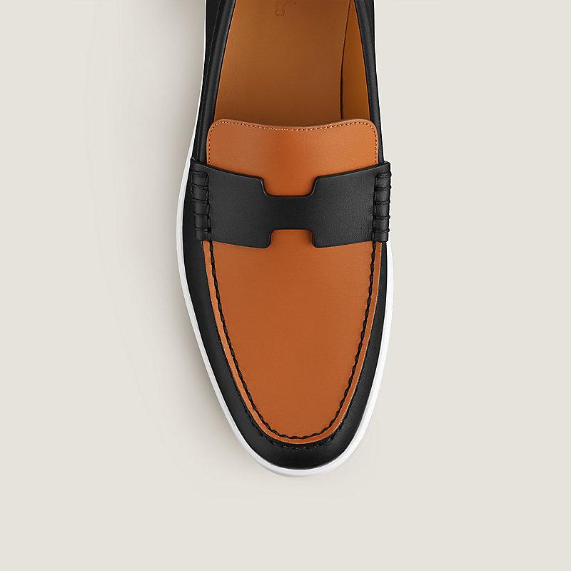 Giày Hermes Don Loafer Nam Đen Nâu