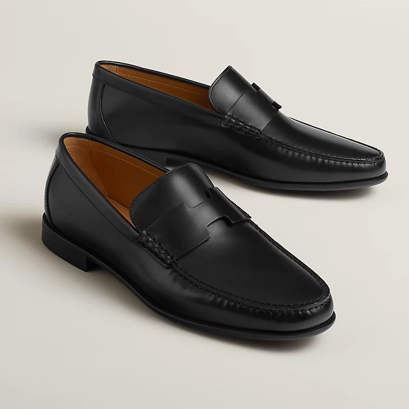 Giày Hermes Duke Loafer Nam Đen