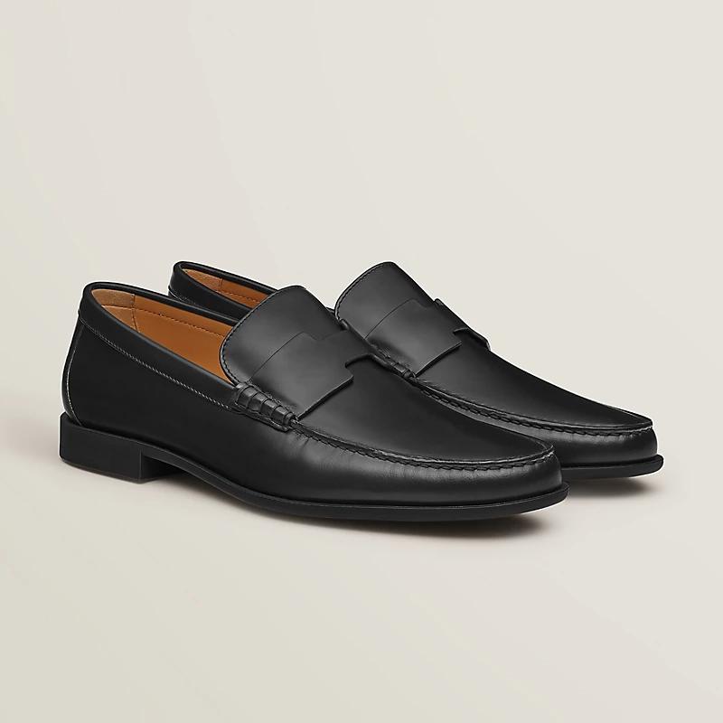 Giày Hermes Duke Loafer Nam Đen