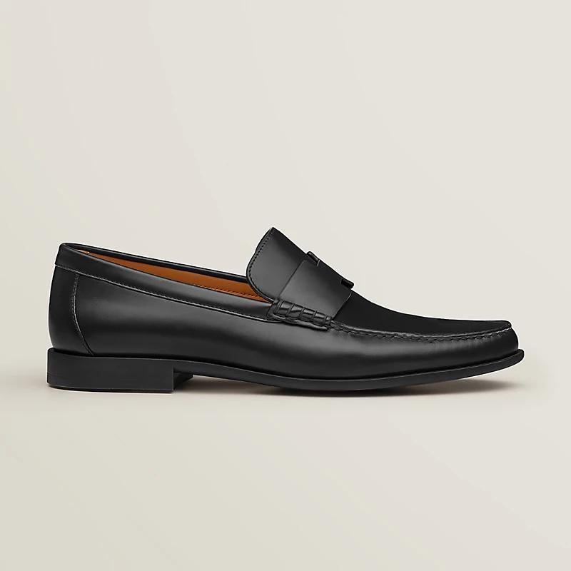 Giày Hermes Duke Loafer Nam Đen