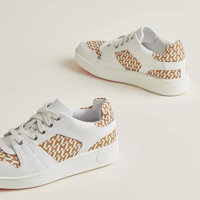 Giày Hermes Free Sneaker Nam Trắng Be