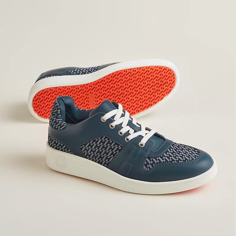 Giày Hermes Free Sneaker Nam Xanh Navy