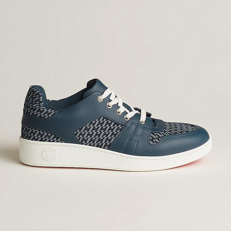 Giày Hermes Free Sneaker Nam Xanh Navy