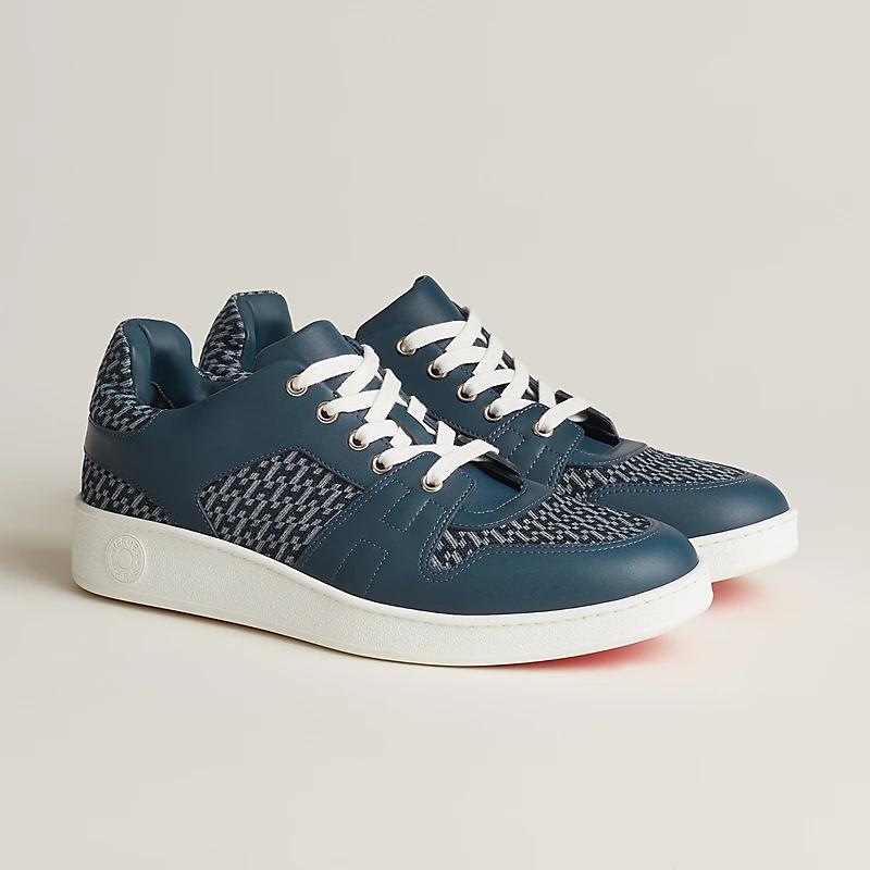 Giày Hermes Free Sneaker Nam Xanh Navy