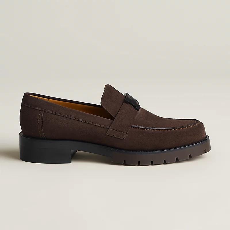 Giày Hermes Gregoire Loafer Nam Nâu