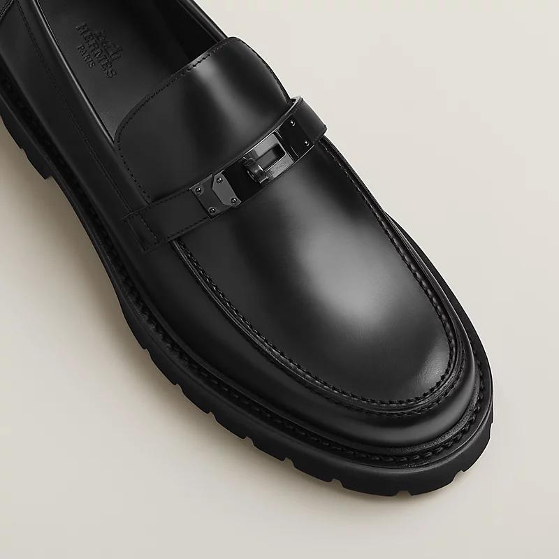 Giày Hermes Icone Loafer Nam Đen