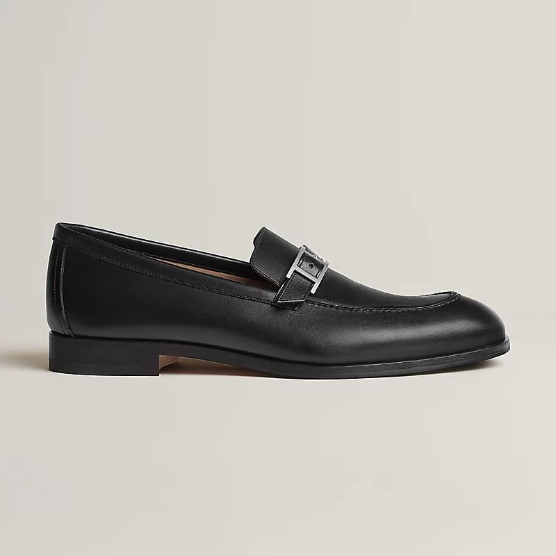 Giày Hermes Monterey Loafer Nam Đen