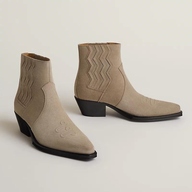 Giày Hermes Vegas Ankle Boot Nam Be