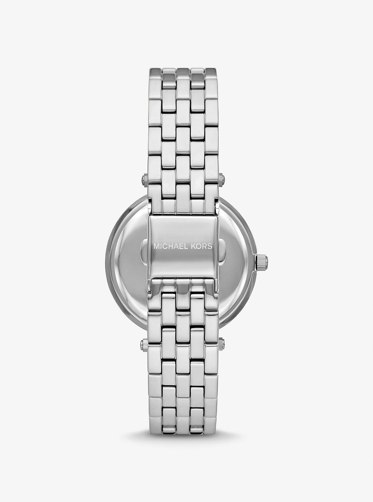 Đồng Hồ Michael Kors Mini Darci Pavé Silver-Tone Watch Nữ Bạc