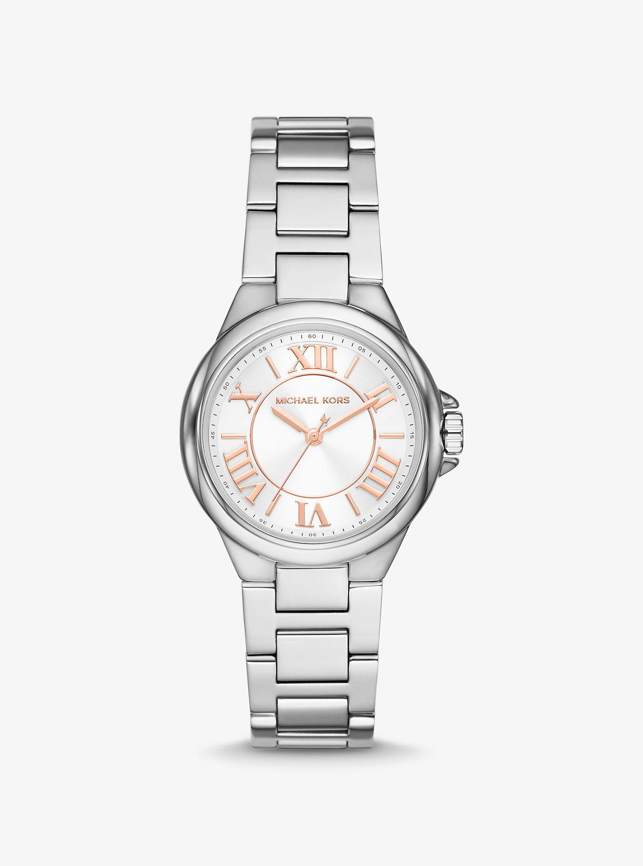 Đồng Hồ Michael Kors Mini Camille Silver-Tone Watch Nữ Bạc