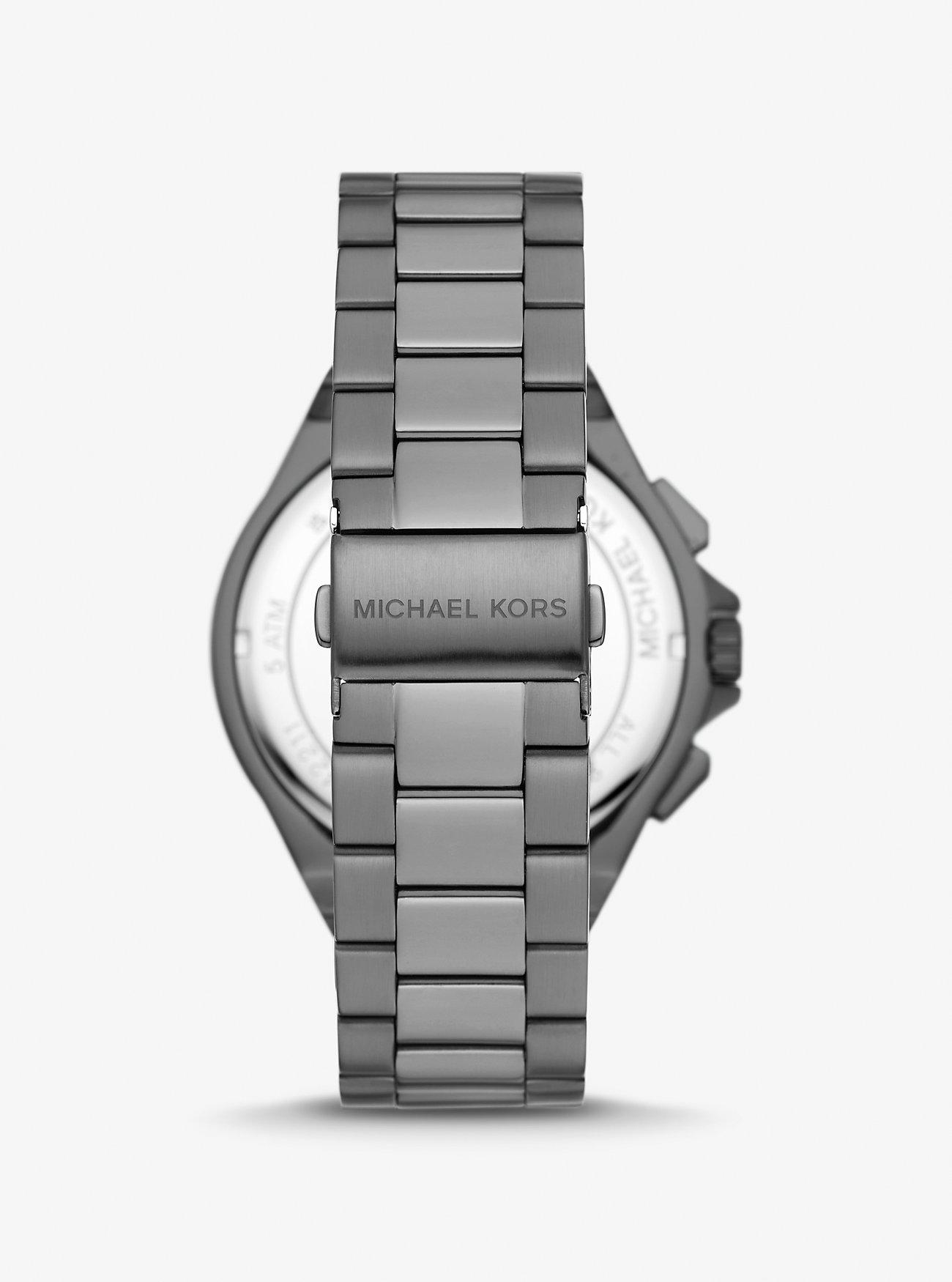 Đồng Hồ Michael Kors Oversized Lennox Gunmetal Watch Nữ Xám Đậm