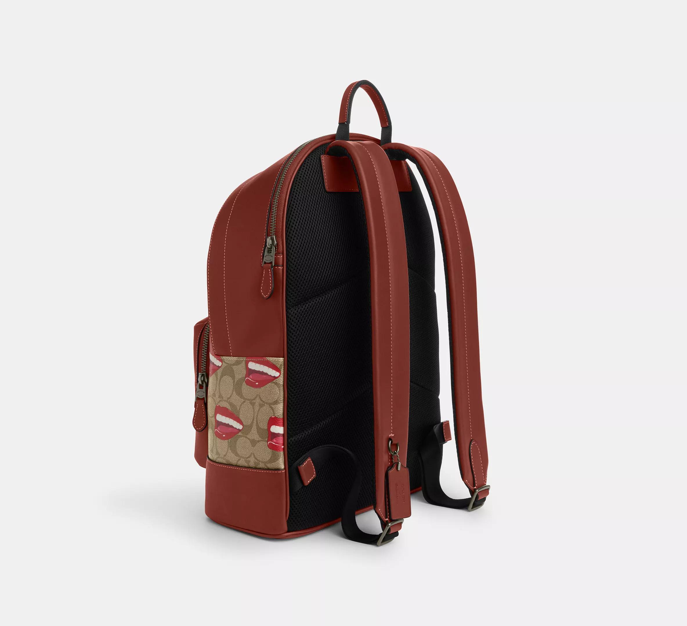 Túi Coach Coach X Tom Wesselmann West Backpack In Signature Canvas Nam Nâu