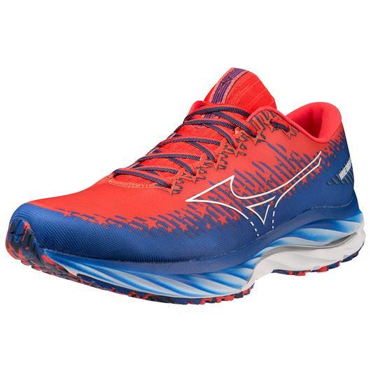 Giày Mizuno Wave Rider Usa Running Shoe Nữ Đỏ Xanh Dương