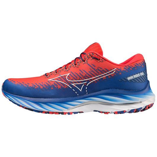 Giày Mizuno Wave Rider Usa Running Shoe Nữ Đỏ Xanh Dương