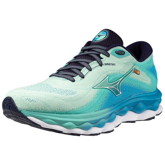 Giày Mizuno Wave Sky 7 Running Shoe Nữ Xanh Dương Trắng