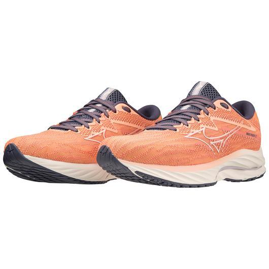 Giày Mizuno Wave Rider 27 Running Shoe Nữ Cam Trắng