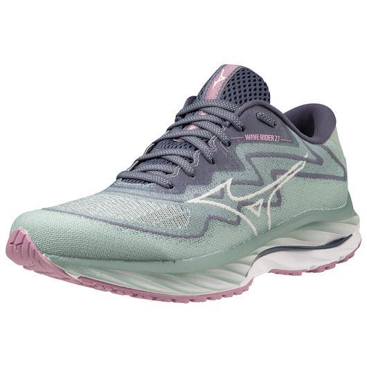 Giày Mizuno Wave Rider 27 Ssw Running Shoe Nữ Xám Trắng