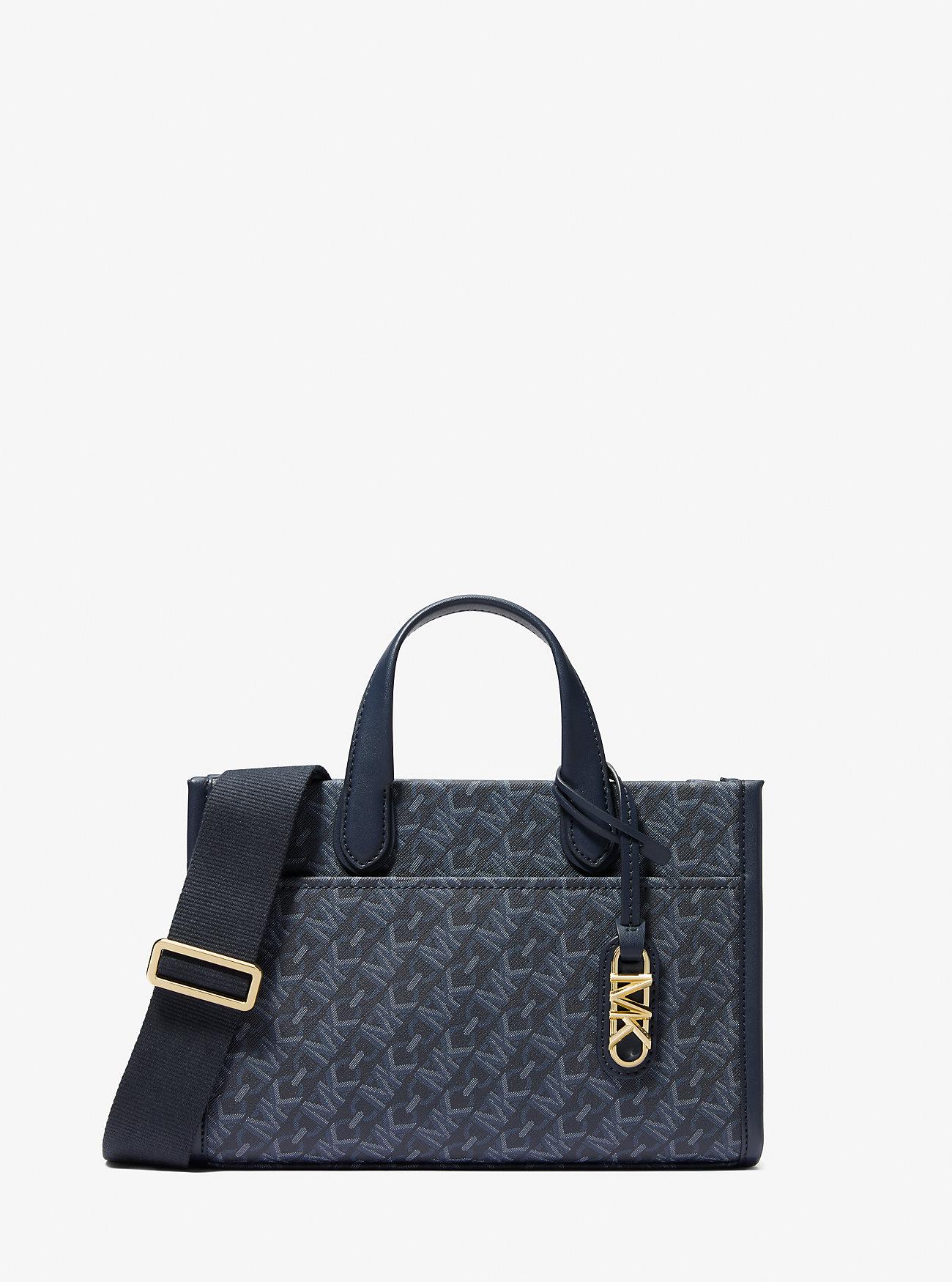 Túi Michael Kors Gigi Small Empire Signature Logo Messenger Bag Nữ Xanh Navy