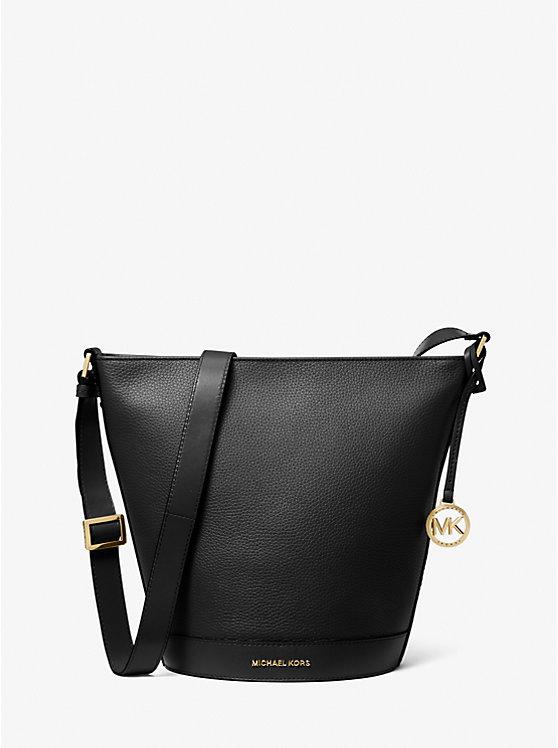 Túi Michael Kors Townsend Medium Pebbled Leather Messenger Bag Nữ Đen