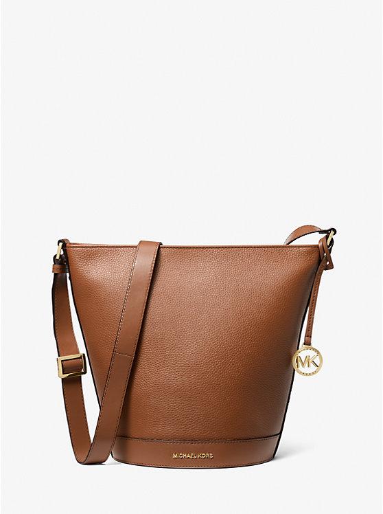 Túi Michael Kors Townsend Medium Pebbled Leather Messenger Bag Nữ Nâu