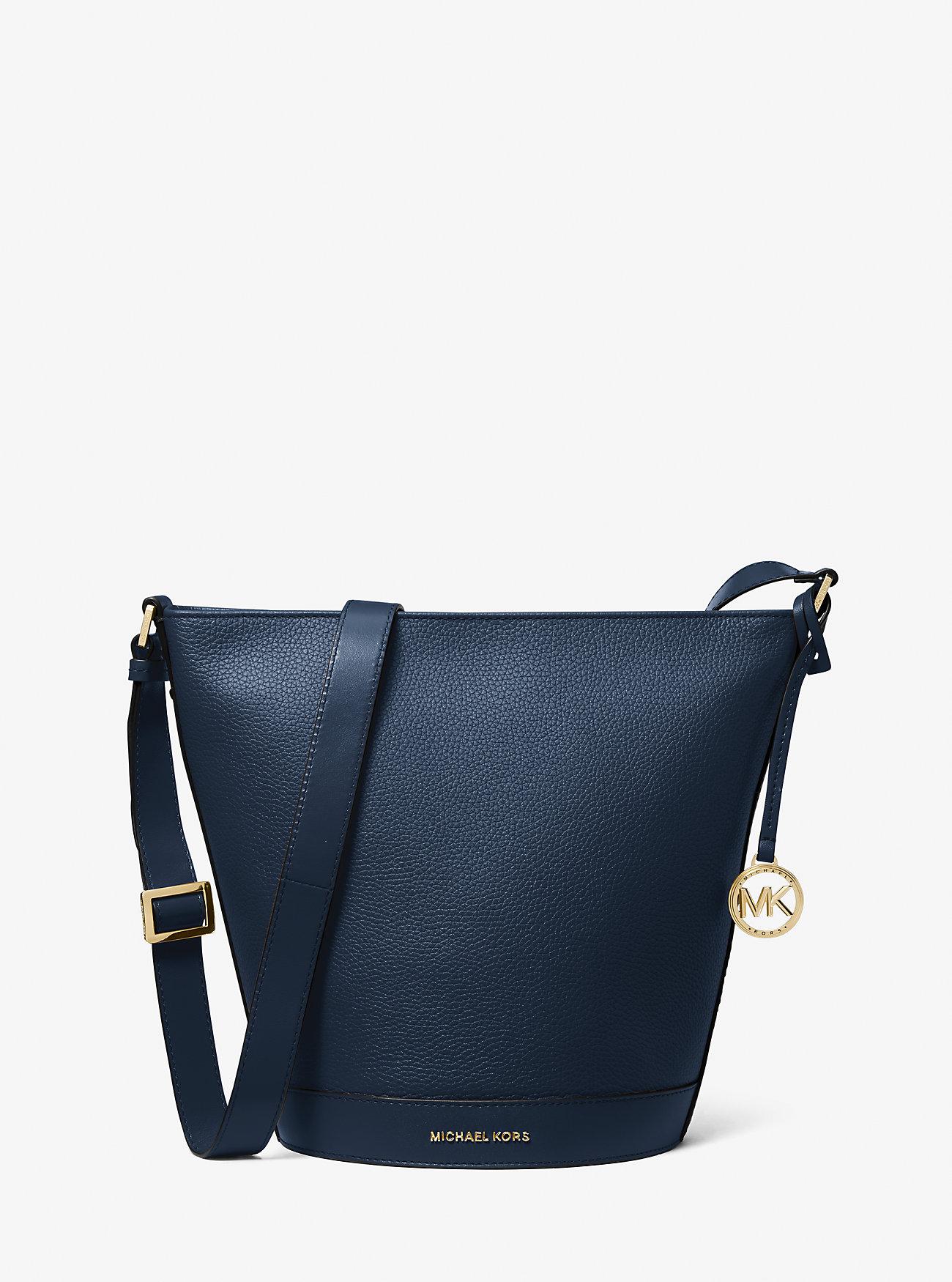 Túi Michael Kors Townsend Medium Pebbled Leather Messenger Bag Nữ Xanh Navy