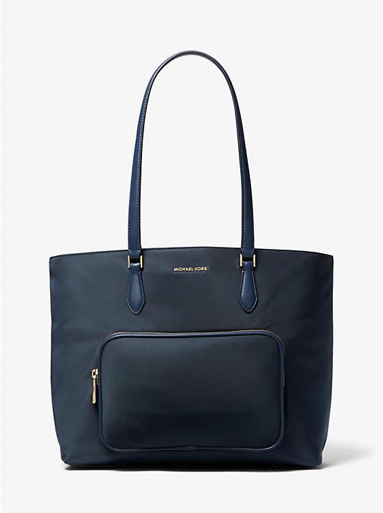 Túi Michael Kors Cara Large Nylon Tote Bag Nữ Xanh Navy