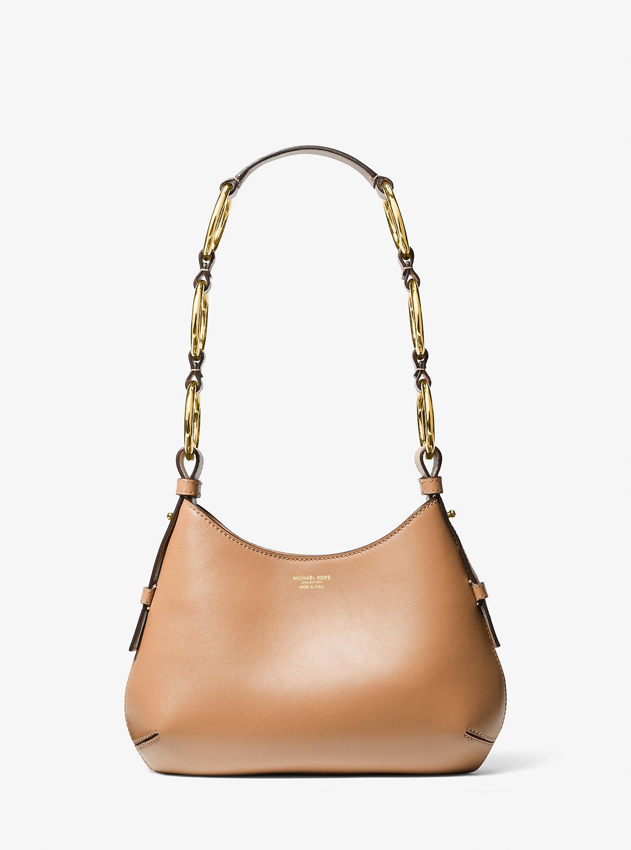 Túi Michael Kors Bardot Mini Leather Hobo Shoulder Bag Nữ Be