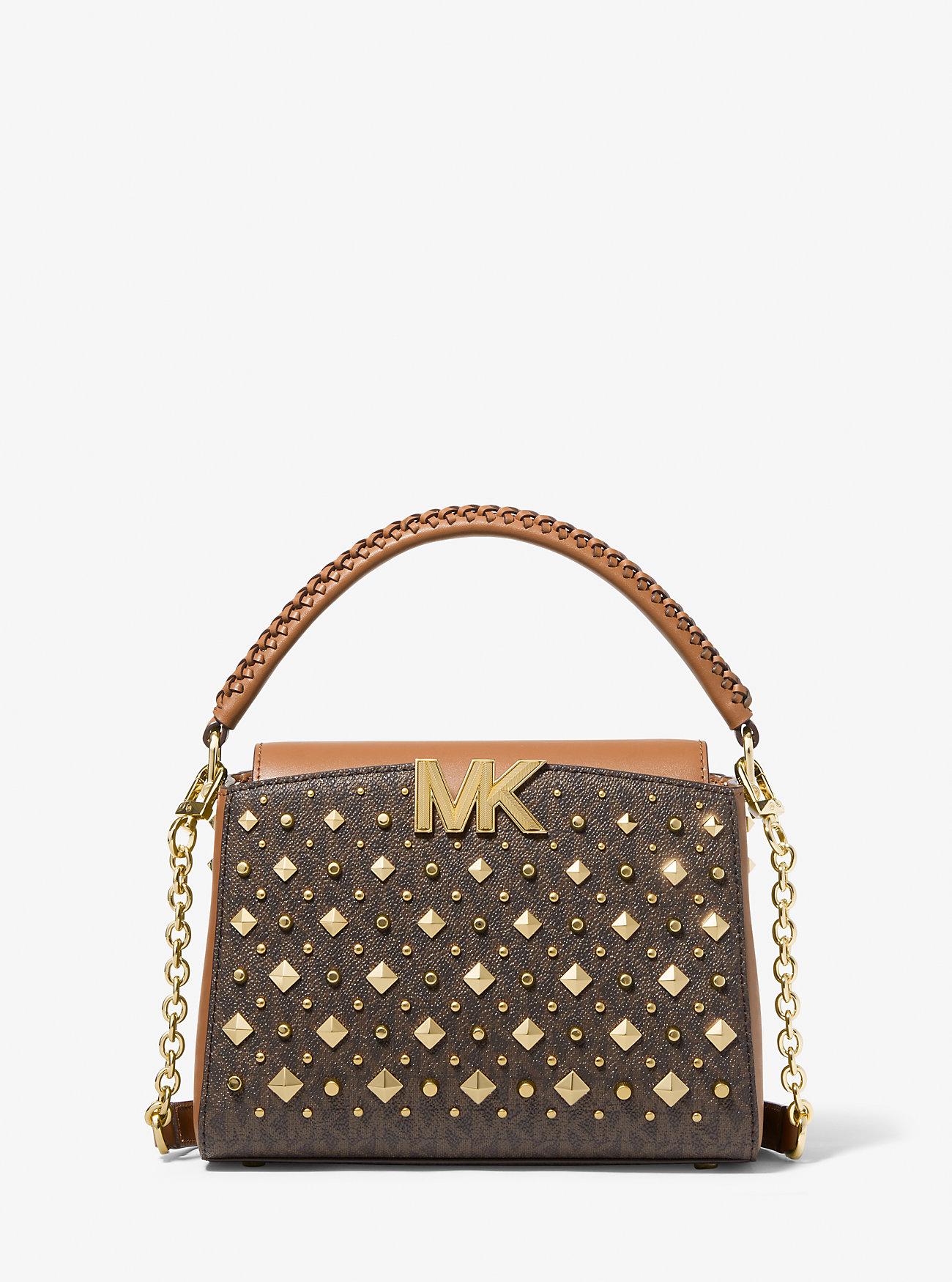 Túi Michael Kors Karlie Small Studded Logo Crossbody Bag Nữ Nâu