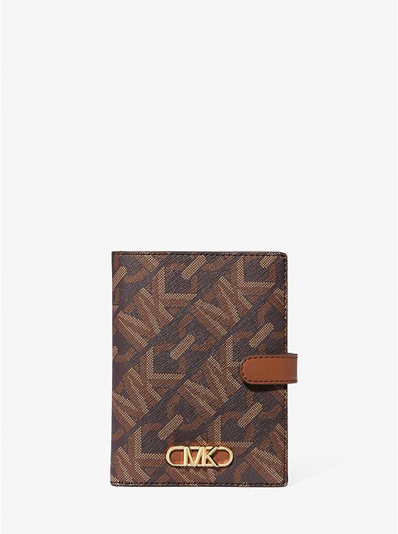 Túi Michael Kors Empire Medium Signature Logo Passport Wallet Nữ Nâu