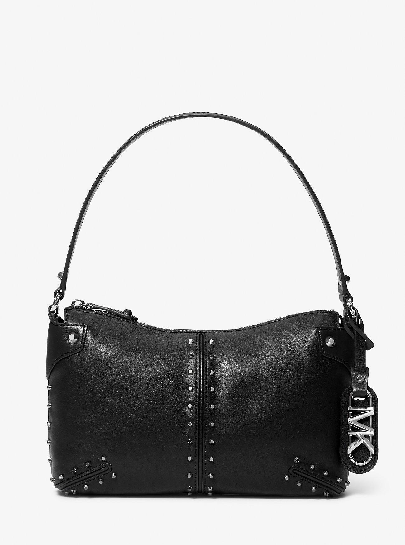 Túi Michael Kors Astor Large Studded Leather Shoulder Bag Nữ Đen