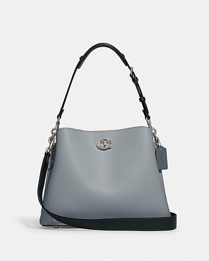 Túi Coach Willow Shoulder Bag In Colorblock Nữ Xanh Dương