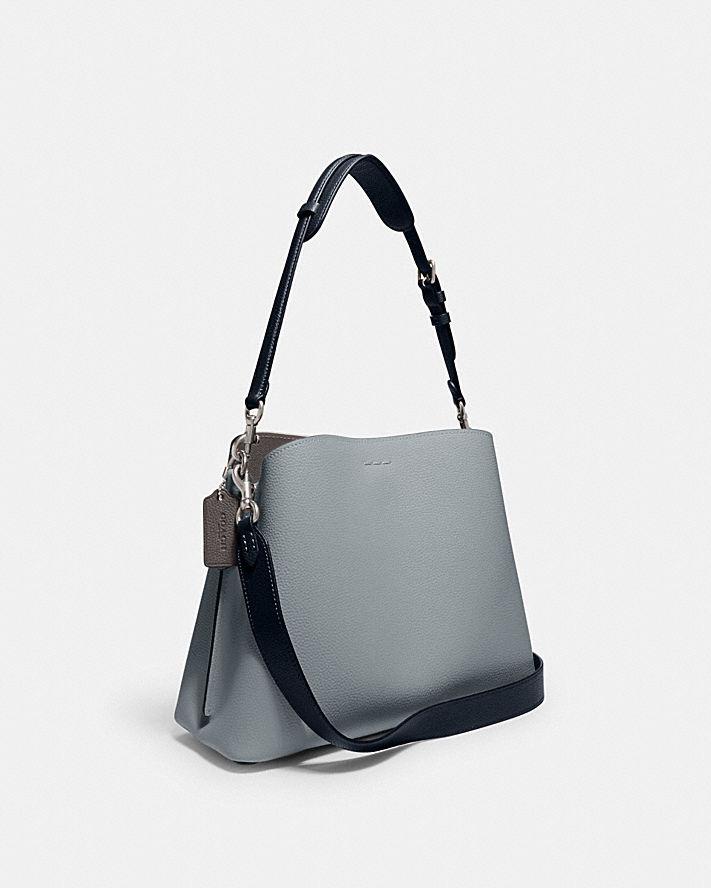 Túi Coach Willow Shoulder Bag In Colorblock Nữ Xanh Dương