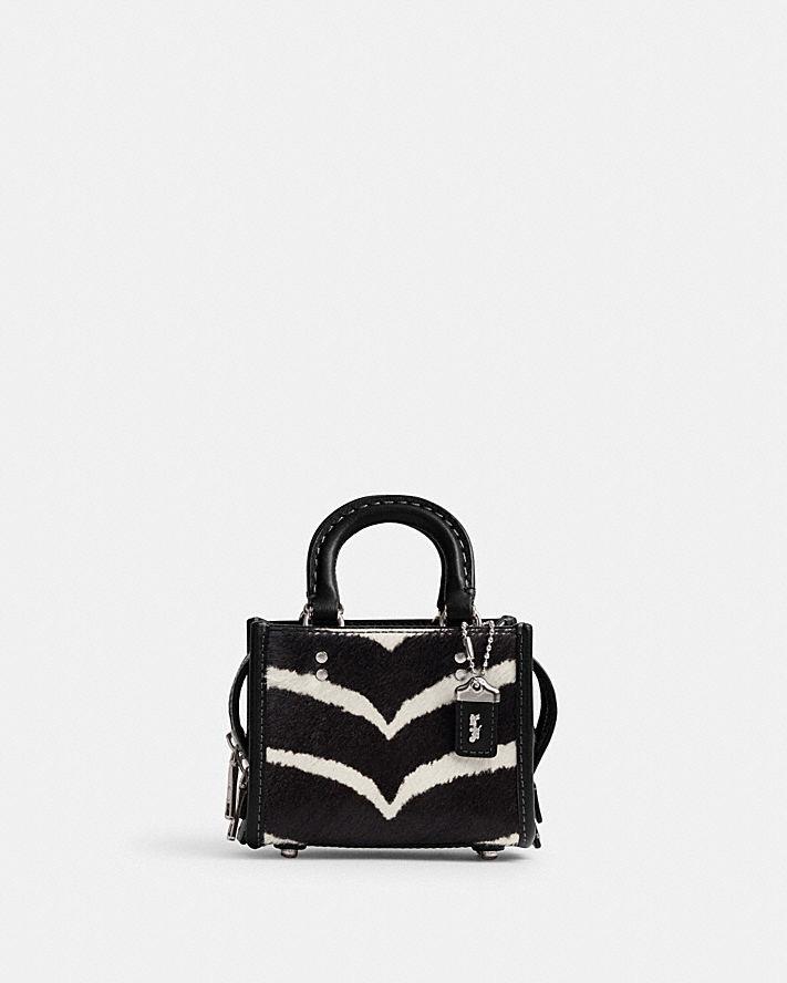 Túi Coach Rogue 12 With Zebra Print Nữ Đen