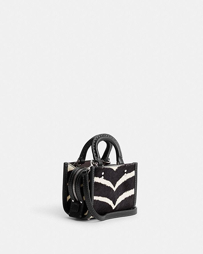 Túi Coach Rogue 12 With Zebra Print Nữ Đen