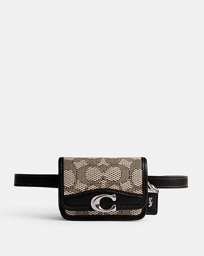 Túi Coach Bandit Card Case Belt Bag In Signature Jacquard Nữ Đen