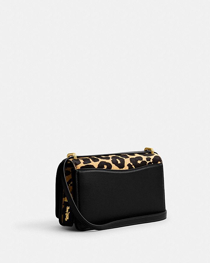 Túi Coach Bandit Shoulder Bag With Leopard Print Nữ Vàng