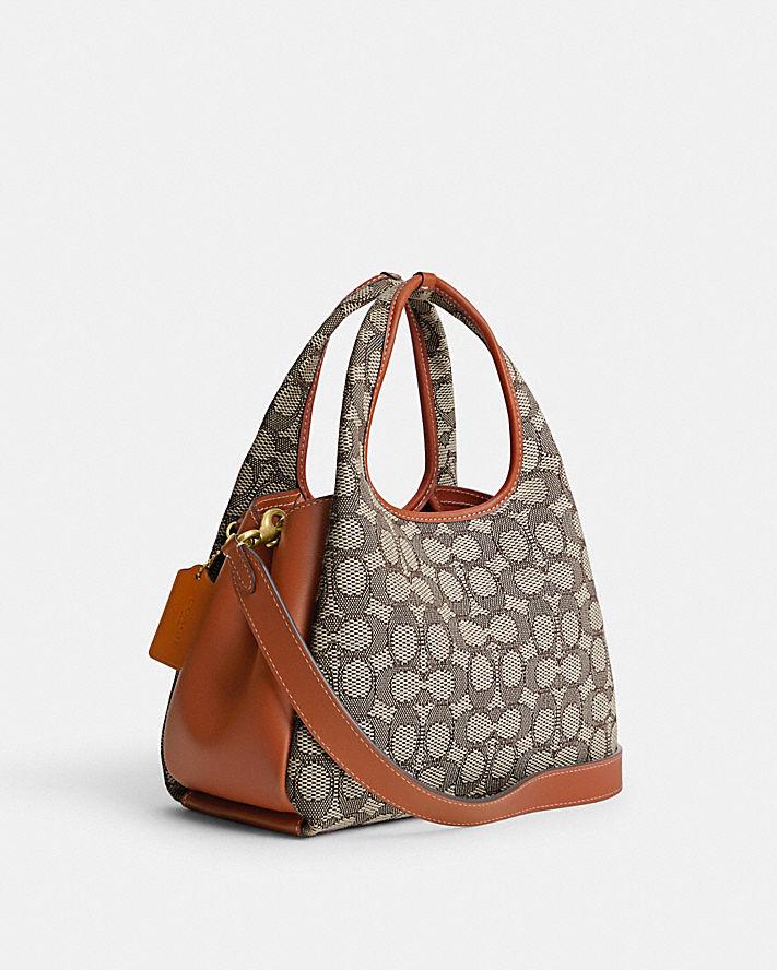 Túi Coach Lana Shoulder Bag 23 In Signature Jacquard Nữ Nâu