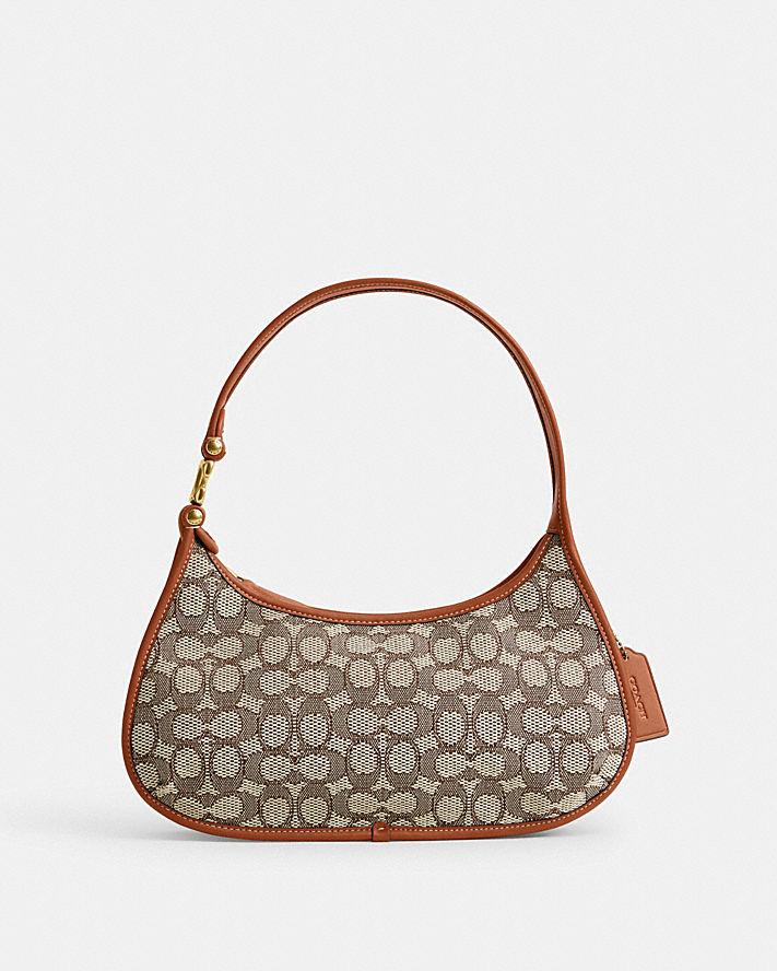 Túi Coach Eve Shoulder Bag In Signature Textile Jacquard Nữ Nâu