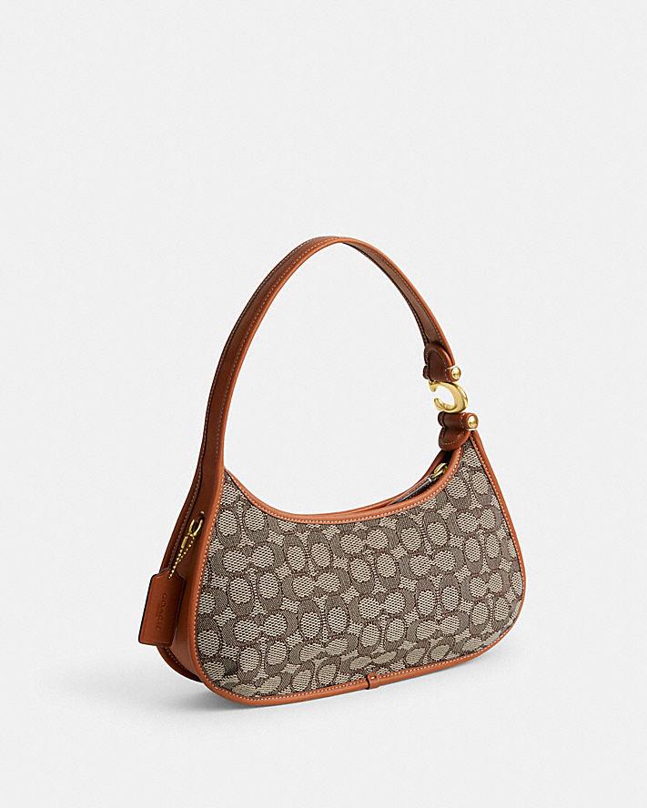 Túi Coach Eve Shoulder Bag In Signature Textile Jacquard Nữ Nâu