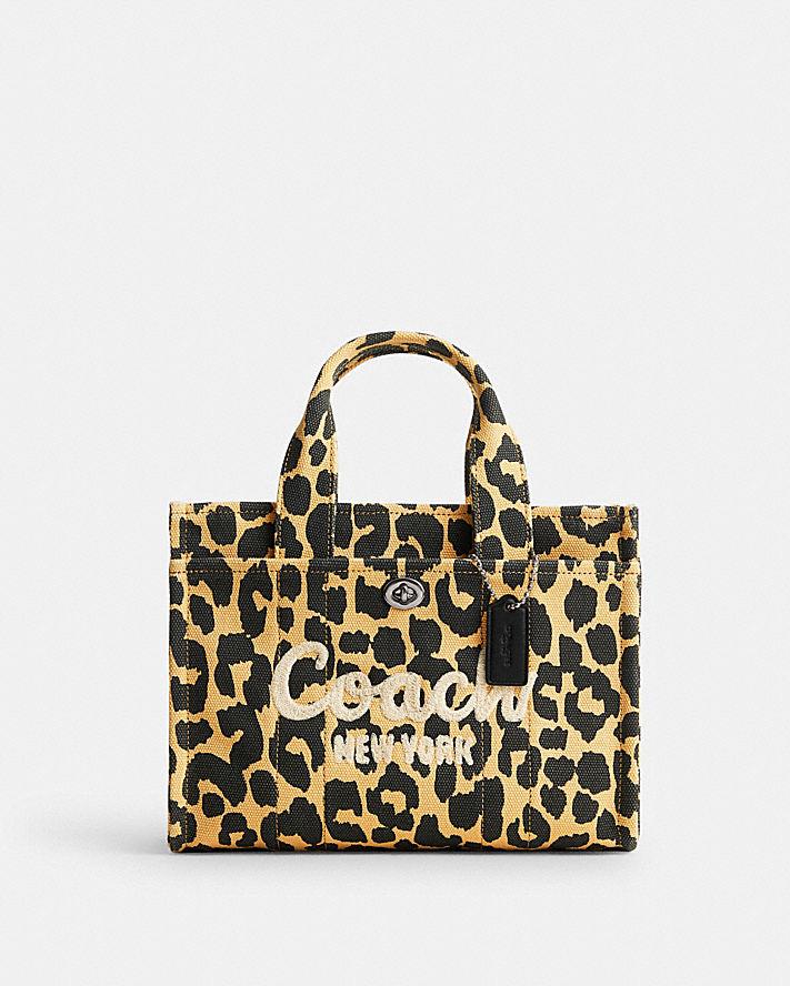 Túi Coach Cargo Tote 26 With Leopard Print Nữ Vàng