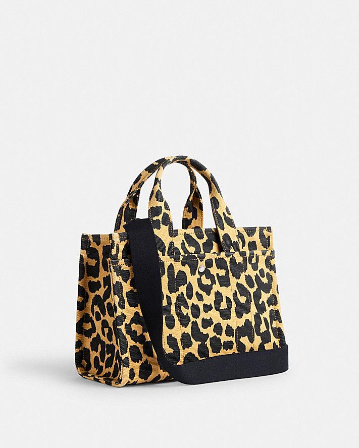 Túi Coach Cargo Tote 26 With Leopard Print Nữ Vàng