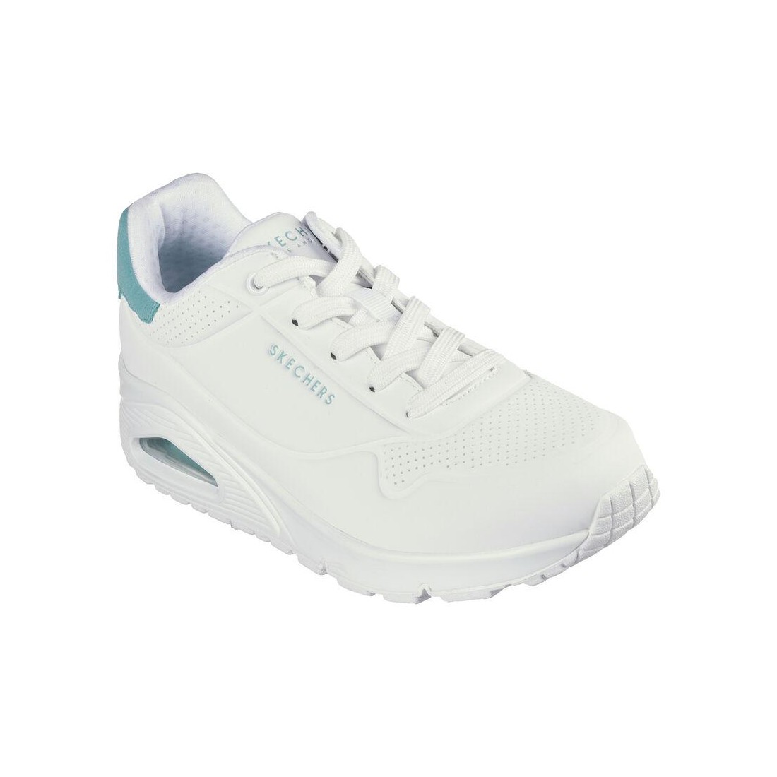 Giày Skechers Uno - Pop Back Nữ Trắng Xanh Dương