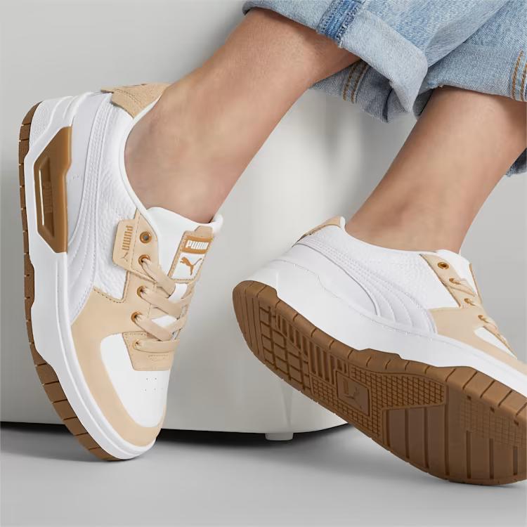 Giày Puma Cali Dream Brushed Suede Nữ Trắng Vàng